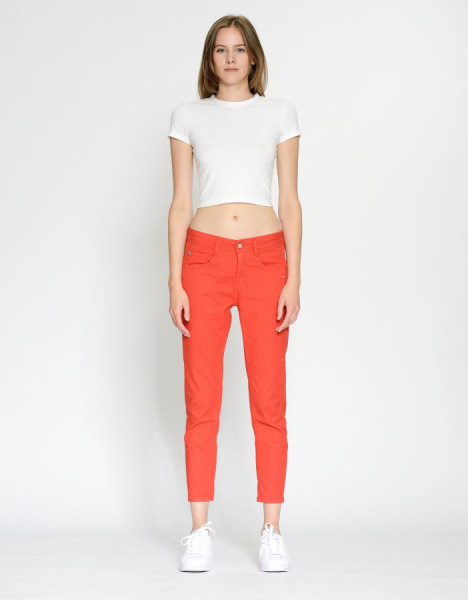 GANG DAMEN JEANS HOSE 94AMELIE CROPPED RELAXED FIT HIGH RISK RED