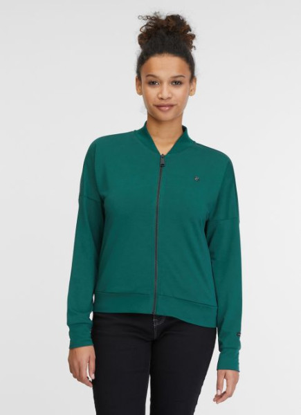 RAGWEAR DAMEN SWEATJACKE DORON LEICHT ÜBERSCHNITTEN PINE GREEN