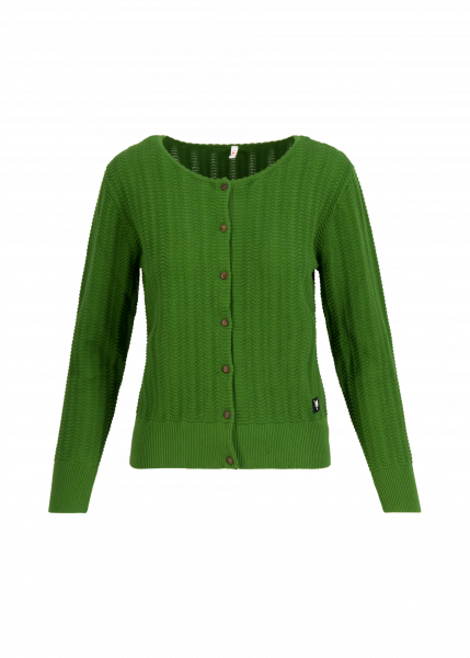 BLUTSGESCHWISTER CARDIGAN SAVE THE BRAVE WAVE GREENISH LIVELY