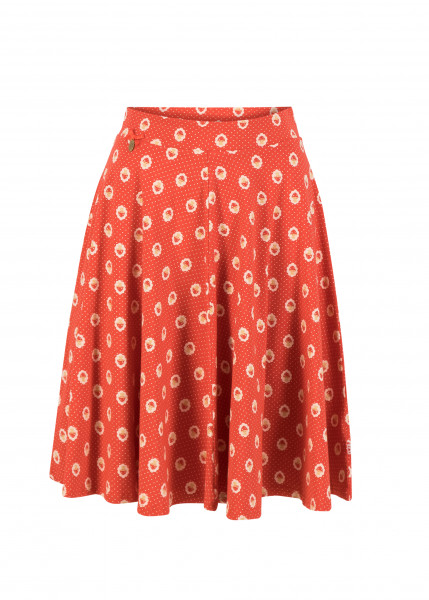 WOODEN HEART CIRCLAR SKIRT