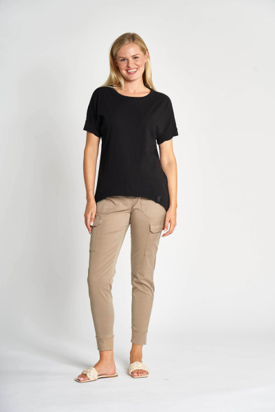 ZHRILL DAMEN T-SHIRT ZHRAHEL BLACK