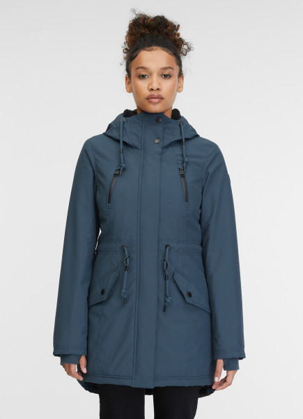 RAGWEAR DAMEN LÄNGERE WINTERJACKE ELISEN NIGHT BLUE