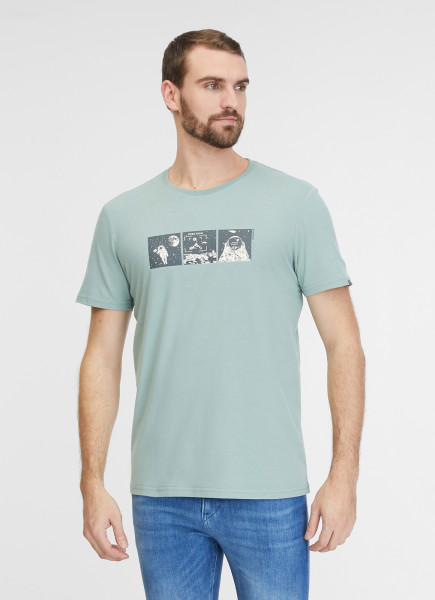 RAGWEAR HERREN T-SHIRT MIT PRINT REZY GOTS DUSTY GREEN