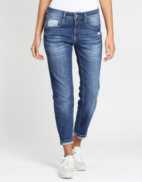 GANG JEANS 94AMELIE CROPPED RELAXED FIT REVERSE WASH