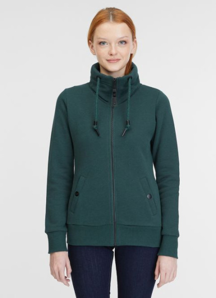 RAGWEAR DAMEN SWEATJACKE RILIAN ZIP PINE GREEN GRÜN