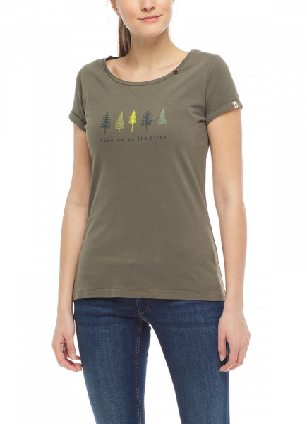 RAGWEAR DAMEN TOP/T-SHIRT FLORAH PRINT B ORGANIC
