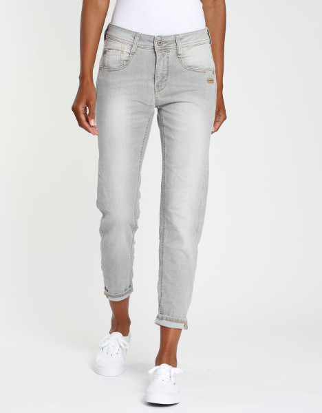 GANG DAMEN 94AMELIE CROPPED-RELAXED FIT JEANS GLEAM GREY WASH