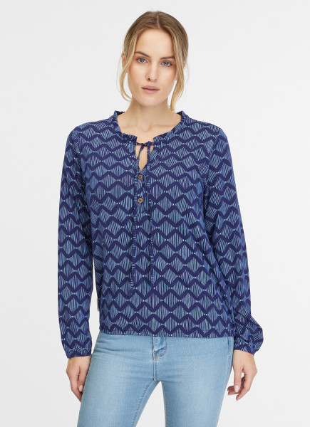 RAGWEAR DAMEN BLUSE ONELIA PRINT MIDNIGHT