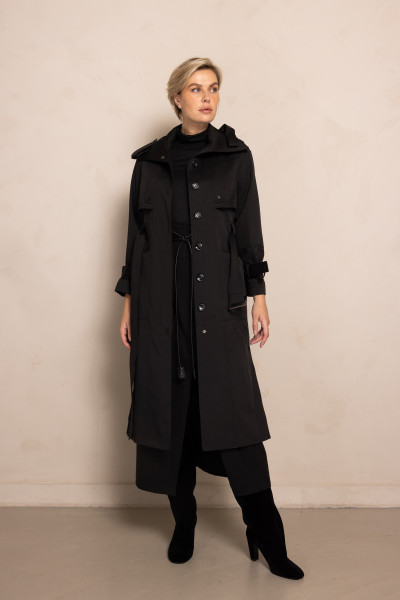 ZHRILL LANGER DAMEN TRENCHCOAT ZHELSE IN BLACK