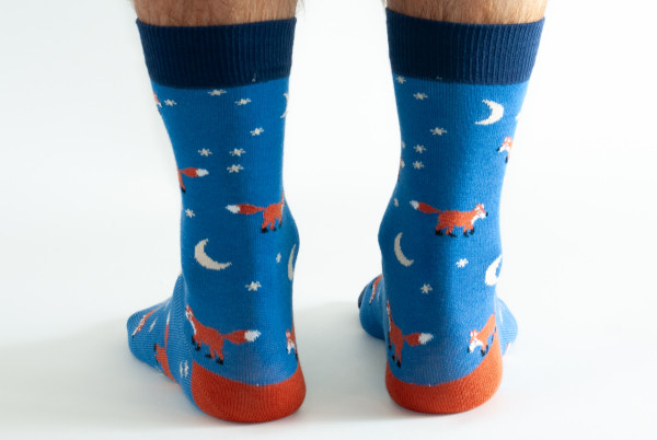 DORIS & DUDE HERREN BAMBUS SOCKEN BLUE FOX