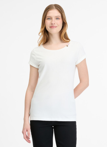 RAGWEAR DAMEN T-SHIRT FLORA GOTS WHITE