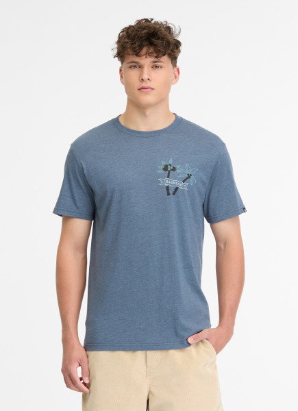 RAGWEAR HERREN T-SHIRT MIT PALMEN PRINTS MELDAR - NIGHT BLUE