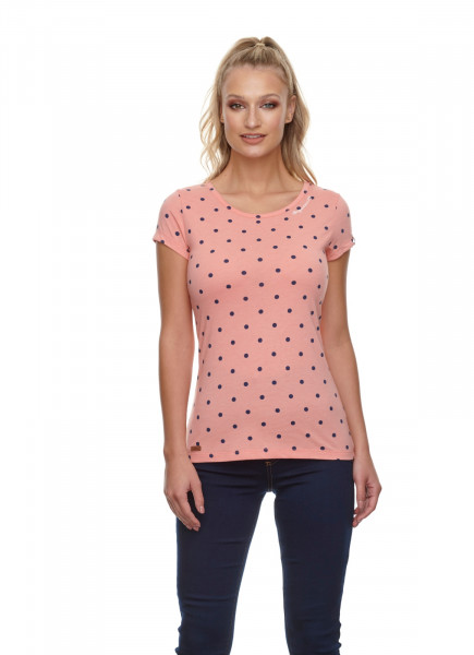 RAGWEAR T-SHIRT DAMEN KURZARM MINT DOTS