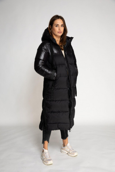ZHRILL DAMEN STEPPMANTEL ISI SHINY BLACK