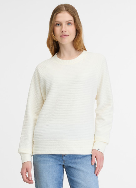 RAGWEAR DAMEN SWEATER JOANN CREPE - IVORY CREMEWEISS