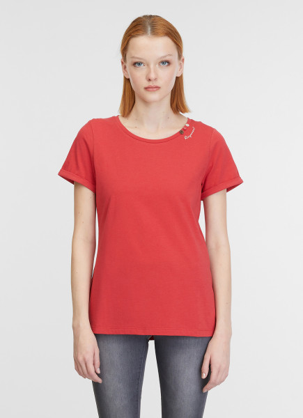 RAGWEAR DAMEN T-SHIRT FLLORAH COMFY GOTS RED