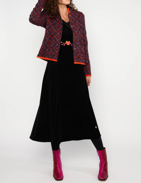 BLUTSGESCHWISTER DAMEN STRICKJACKE MIT MUSTER ZEN HARMONY BLACK