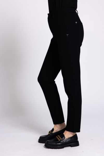 COCCARA DAMEN CHINO STOFFHOSE COORELA SOLID BLACK