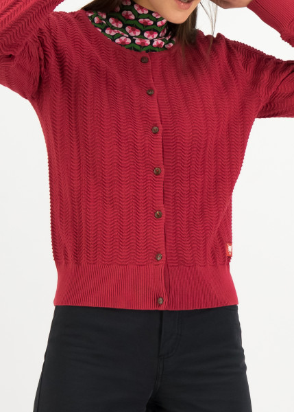BLUTSGESCHWISTER CARDIGAN SAVE THE BRAVE WAVE RED LIVELY WAVE