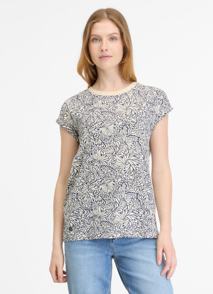 RAGWEAR DAMEN T-SHIRT DIONA PRINT ECRU