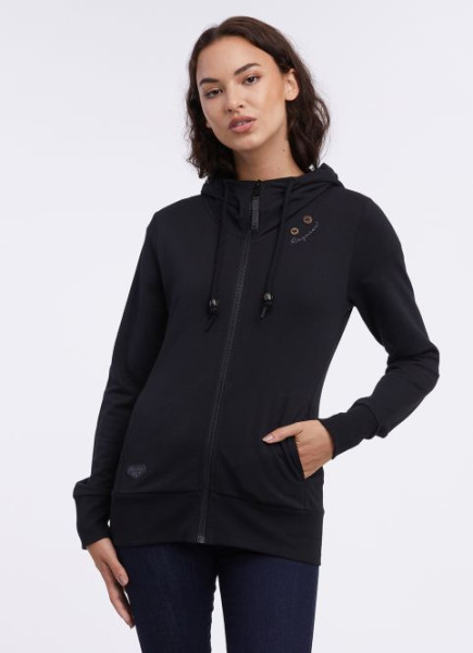 RAGWEAR LEICHTE DAMEN SWEATJACKE PAYA CORE BLACK